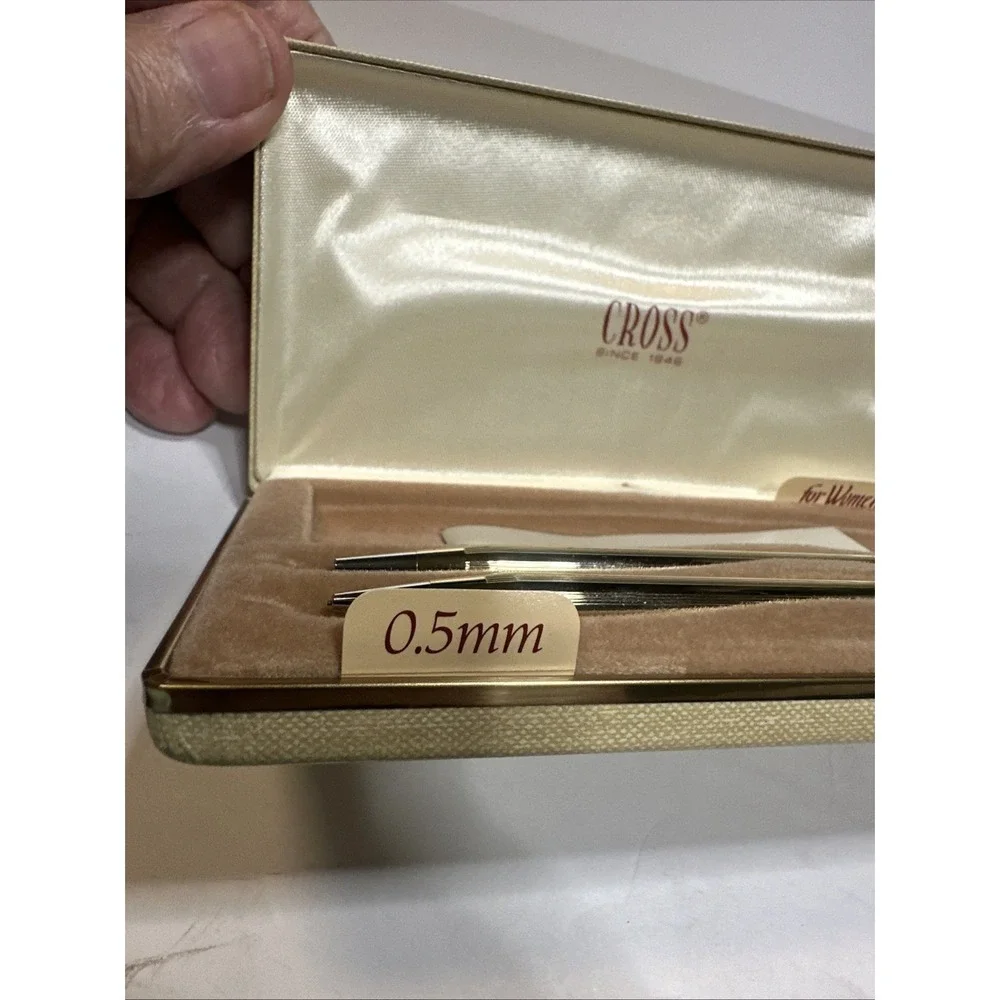 Vintage Cross For Women 1/20 10kt Gold Filled Pen & Pencil Set w/ Pouch & Case